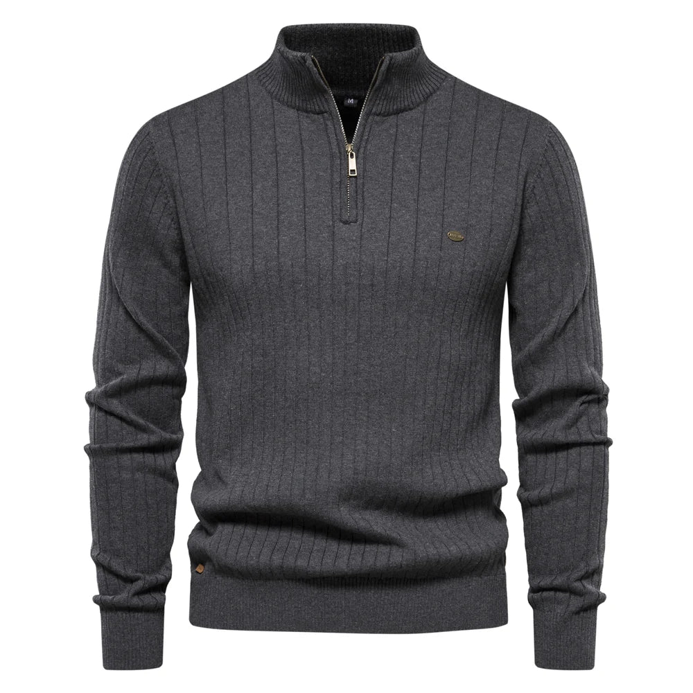 Men’s Cozy Quarter-Zip Knit Sweater