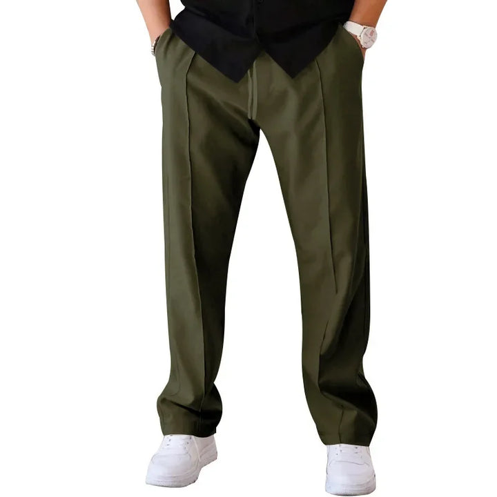 Men’s Relaxed Fit Drawstring Pants with Side Pockets