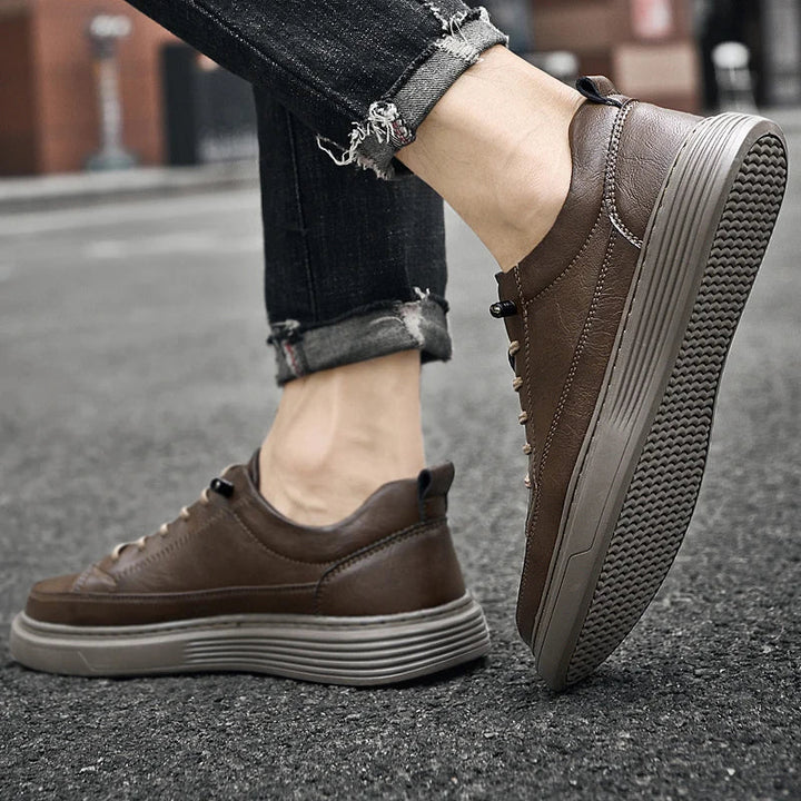 Men’s Casual Leather Lace-Up Shoes