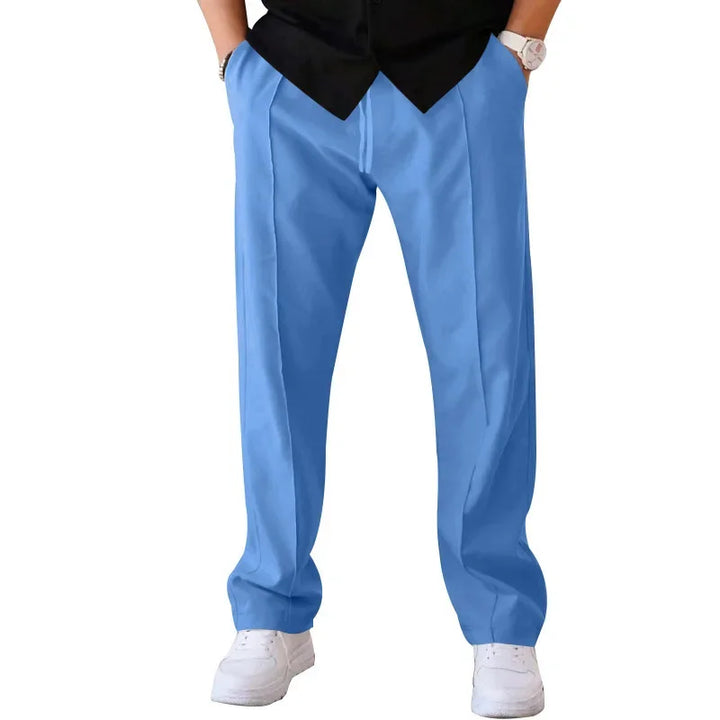 Men’s Relaxed Fit Drawstring Pants with Side Pockets