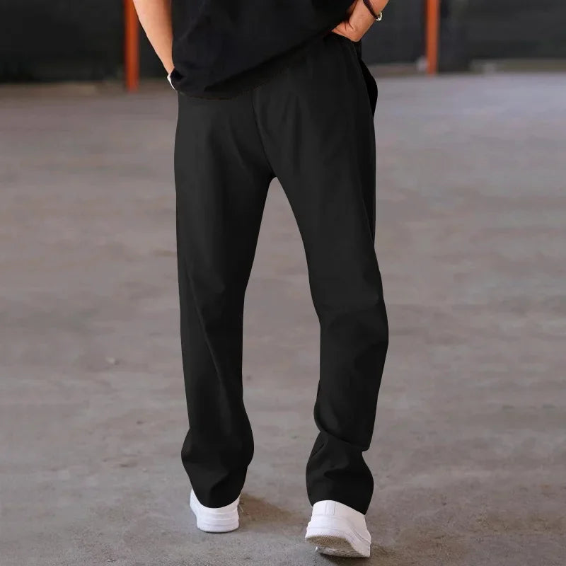 Men’s Relaxed Fit Drawstring Pants with Side Pockets