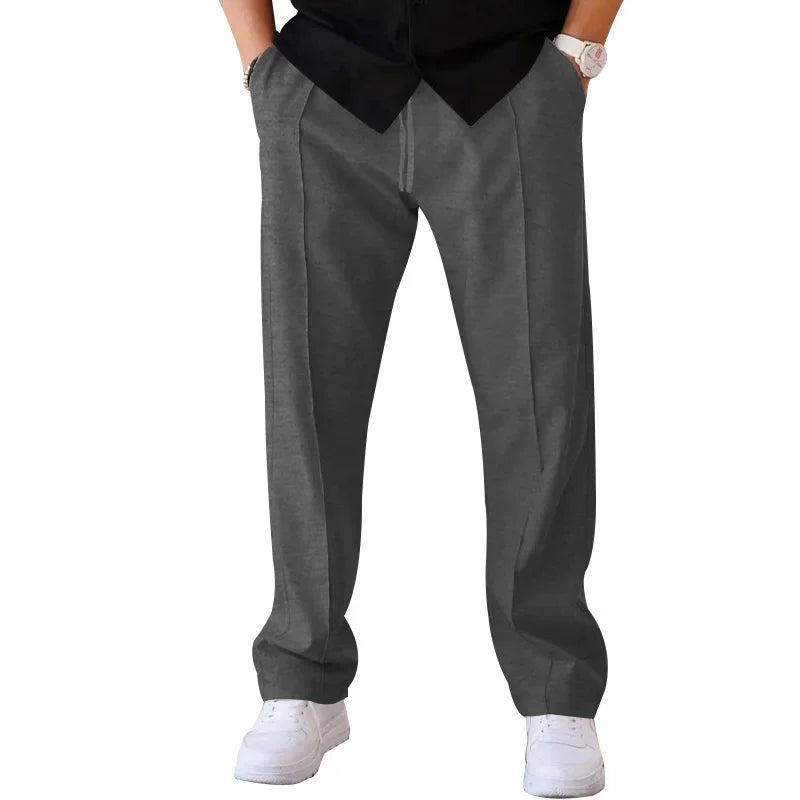Men’s Relaxed Fit Drawstring Pants with Side Pockets