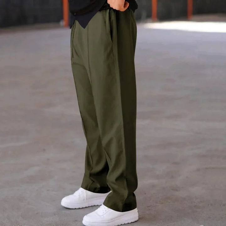 Men’s Relaxed Fit Drawstring Pants with Side Pockets