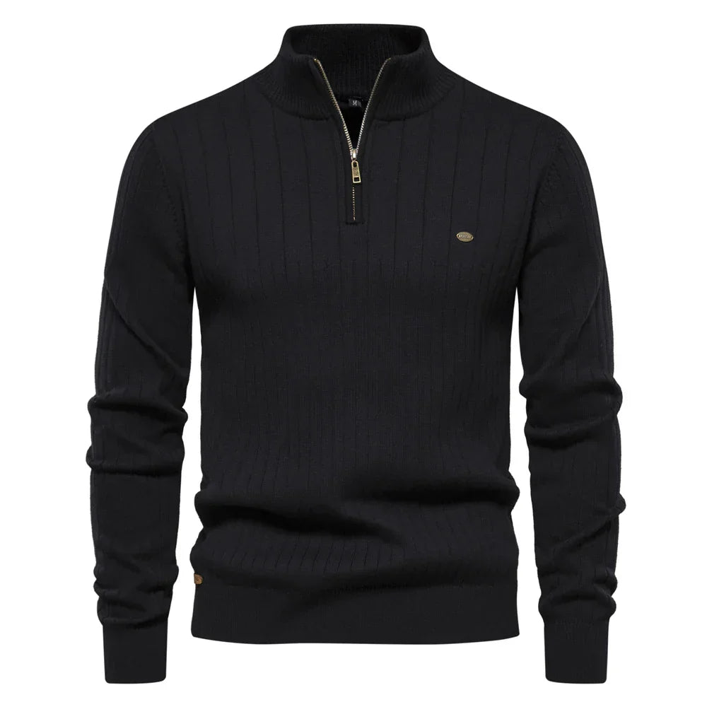 Men’s Cozy Quarter-Zip Knit Sweater