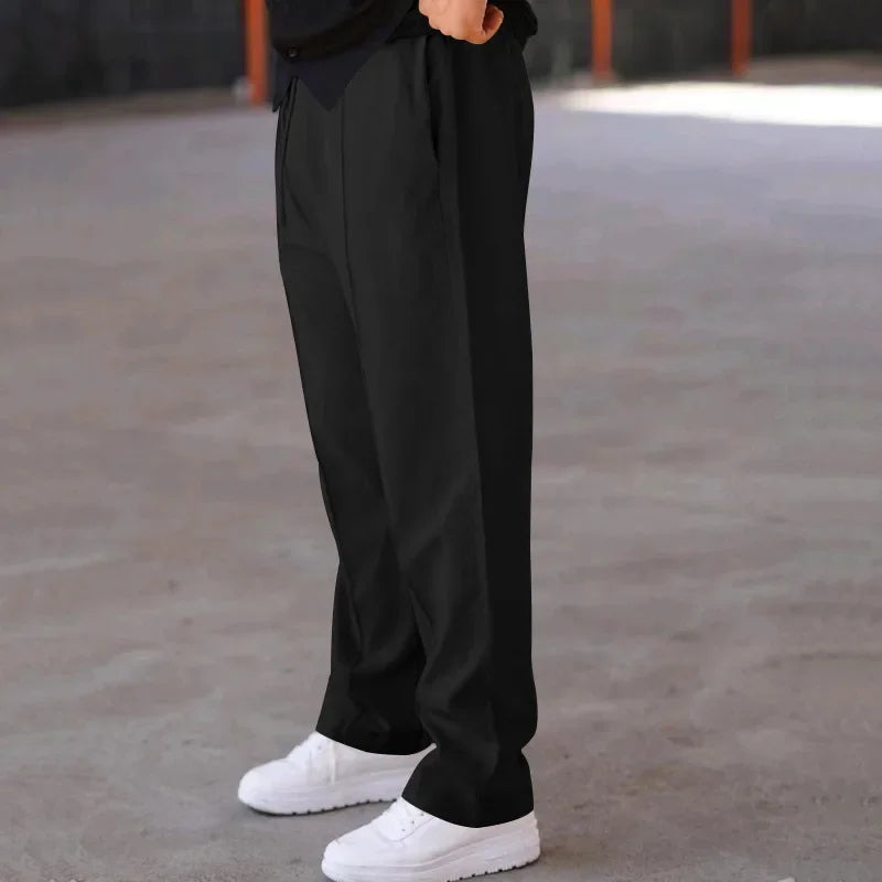 Men’s Relaxed Fit Drawstring Pants with Side Pockets