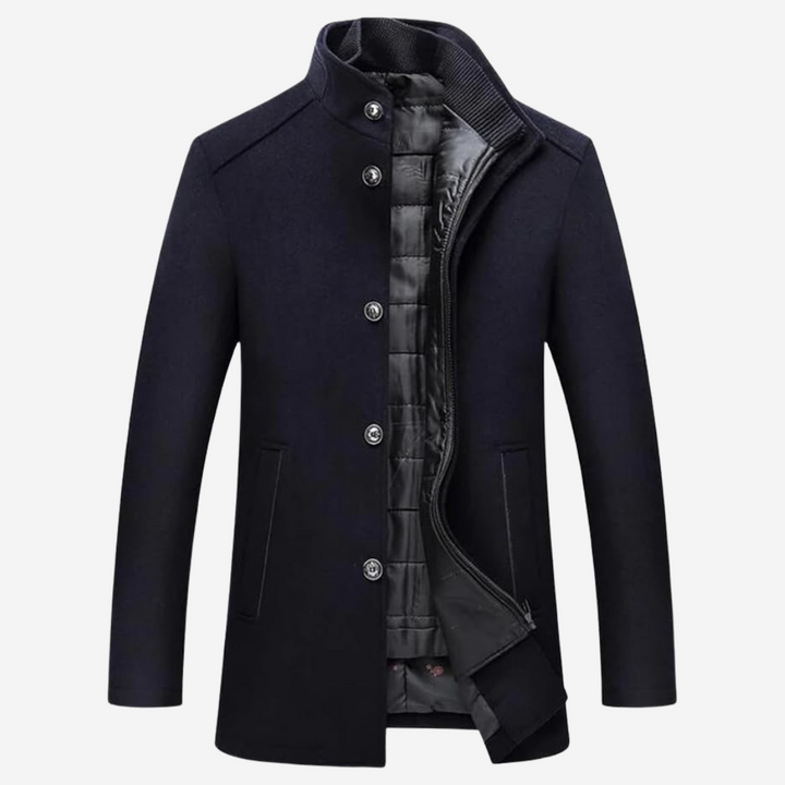 Men’s Insulated Stand Collar Overcoat