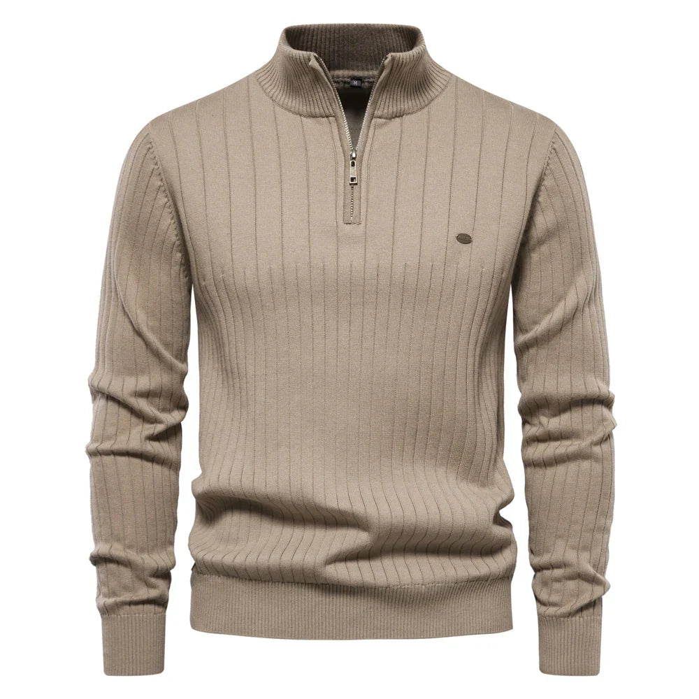 Men’s Cozy Quarter-Zip Knit Sweater