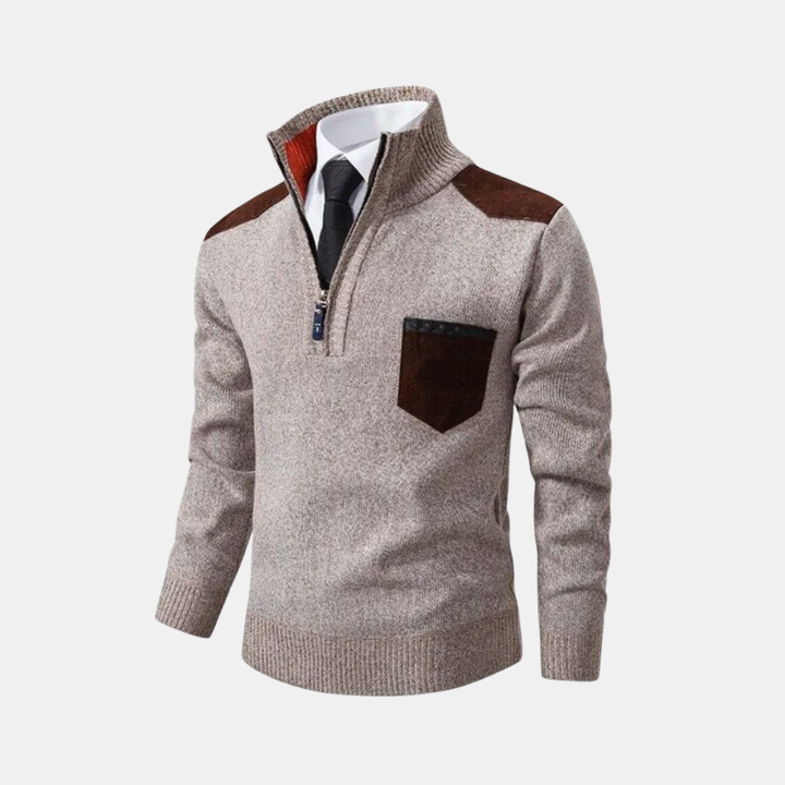 Men’s Half-Zip Smart Casual Knit Sweater