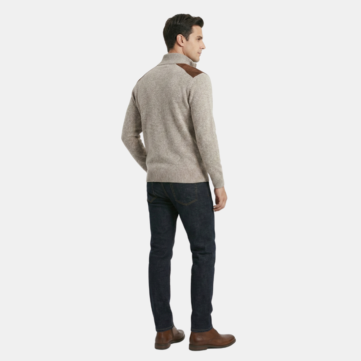 Men’s Half-Zip Smart Casual Knit Sweater