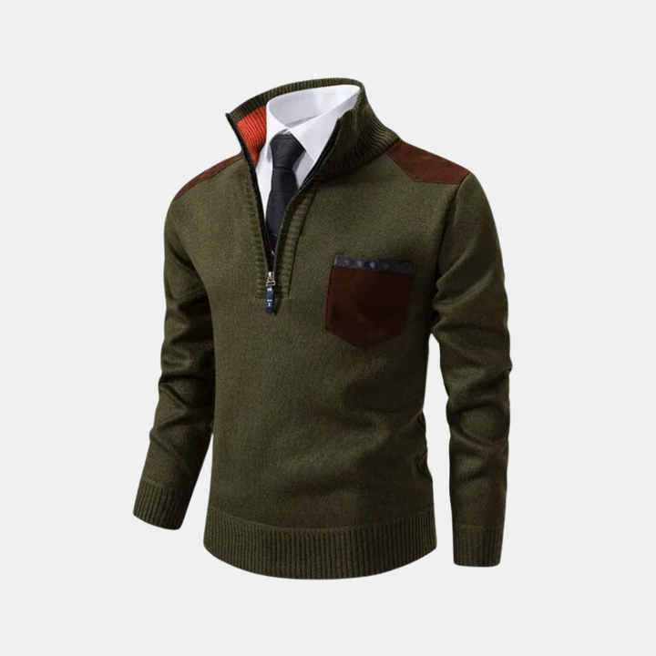 Men’s Half-Zip Smart Casual Knit Sweater