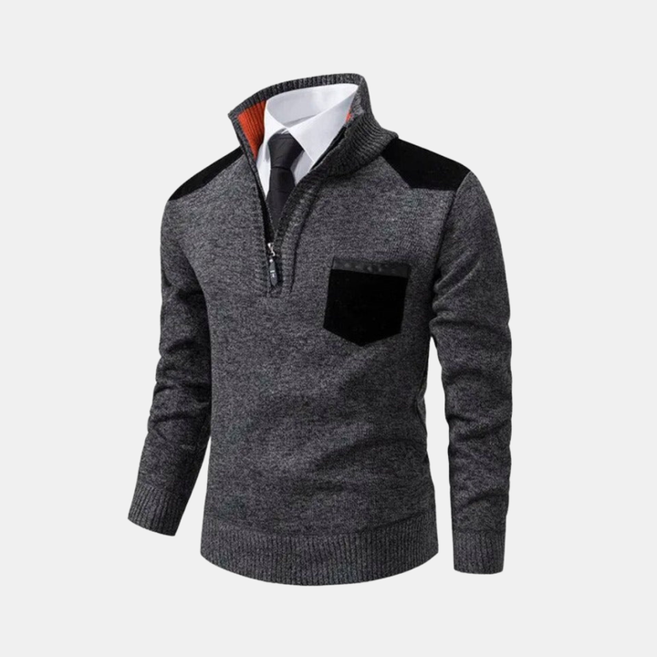 Men’s Half-Zip Smart Casual Knit Sweater