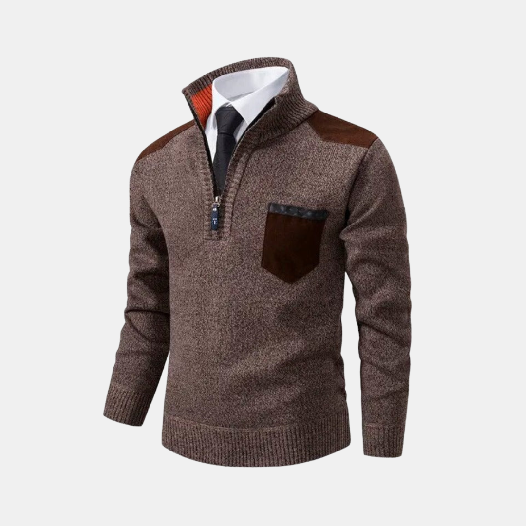 Men’s Half-Zip Smart Casual Knit Sweater