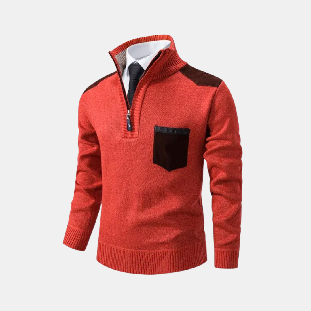 Men’s Half-Zip Smart Casual Knit Sweater