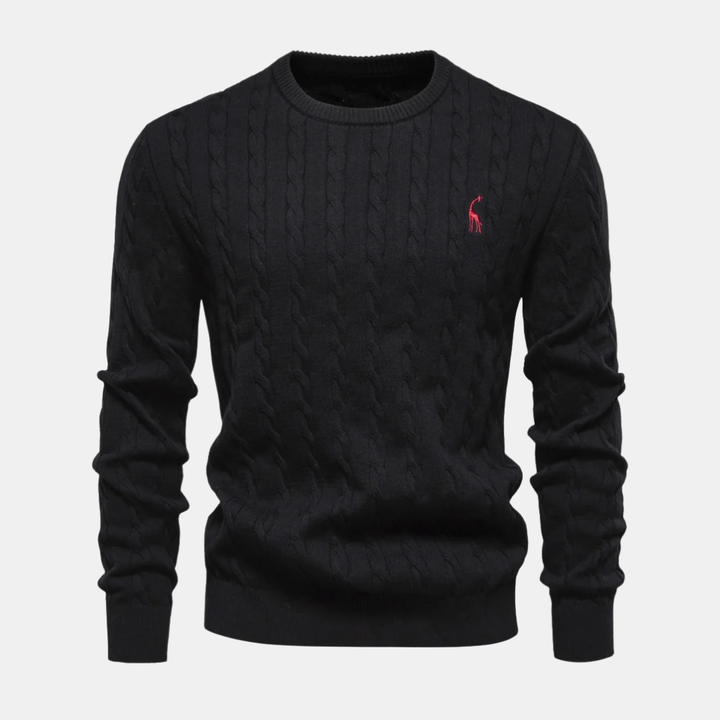 Men’s Cotton Cable-Knit Crewneck Sweater