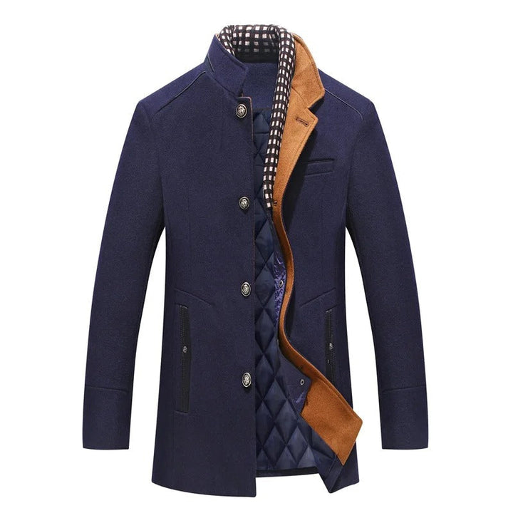 Men’s Insulated Winter Coat with Stand Collar