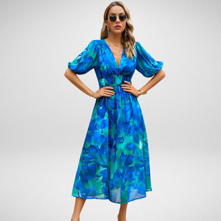 Nova - Printed V-Neck Dress