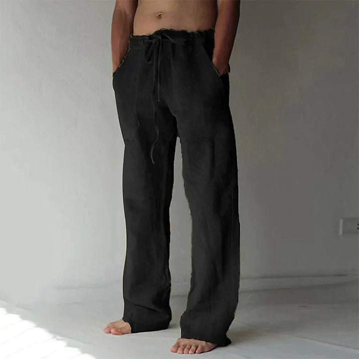 Men’s Lightweight Linen Drawstring Trousers
