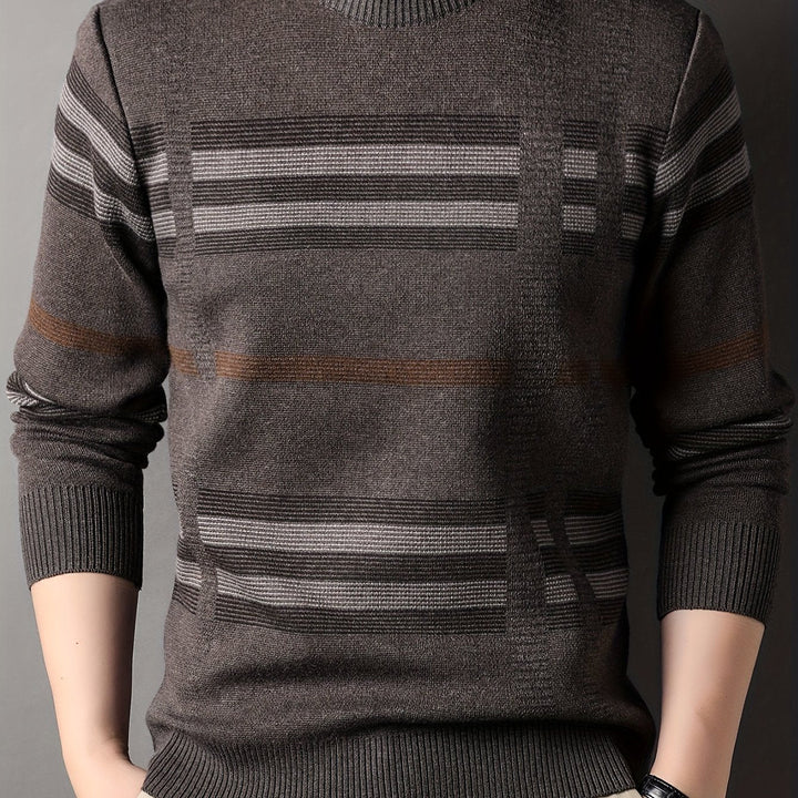 Men’s Slim-Fit Striped Knit Sweater