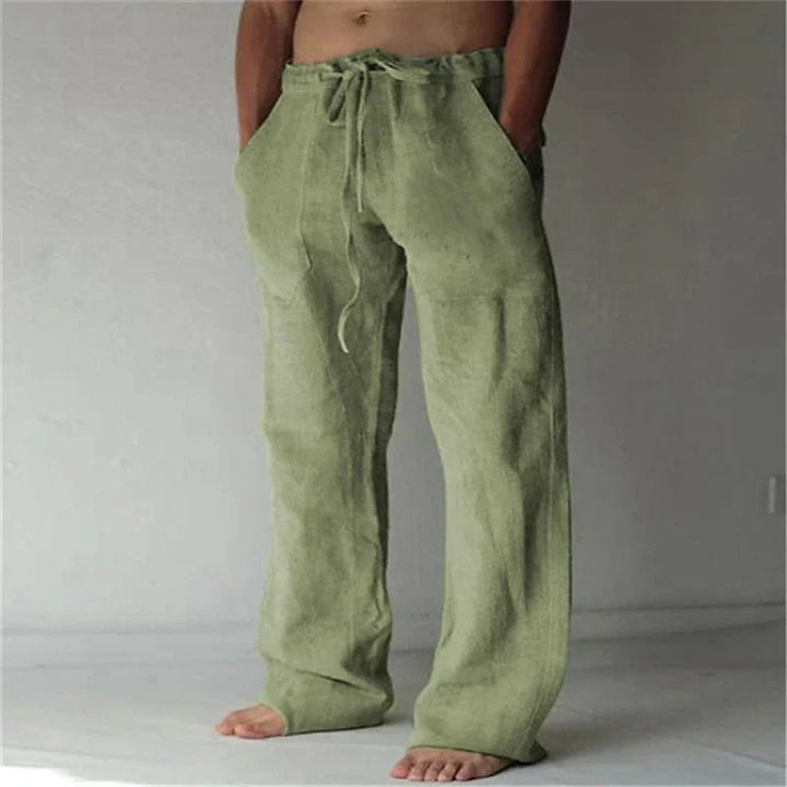 Men’s Lightweight Linen Drawstring Trousers
