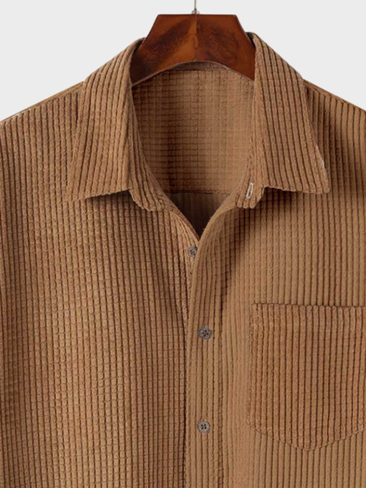 Men’s Corduroy Summer Shirt & Shorts Set