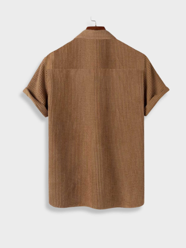 Men’s Corduroy Summer Shirt & Shorts Set