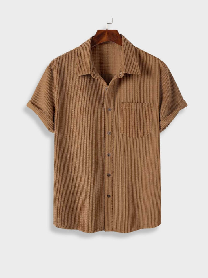 Men’s Corduroy Summer Shirt & Shorts Set