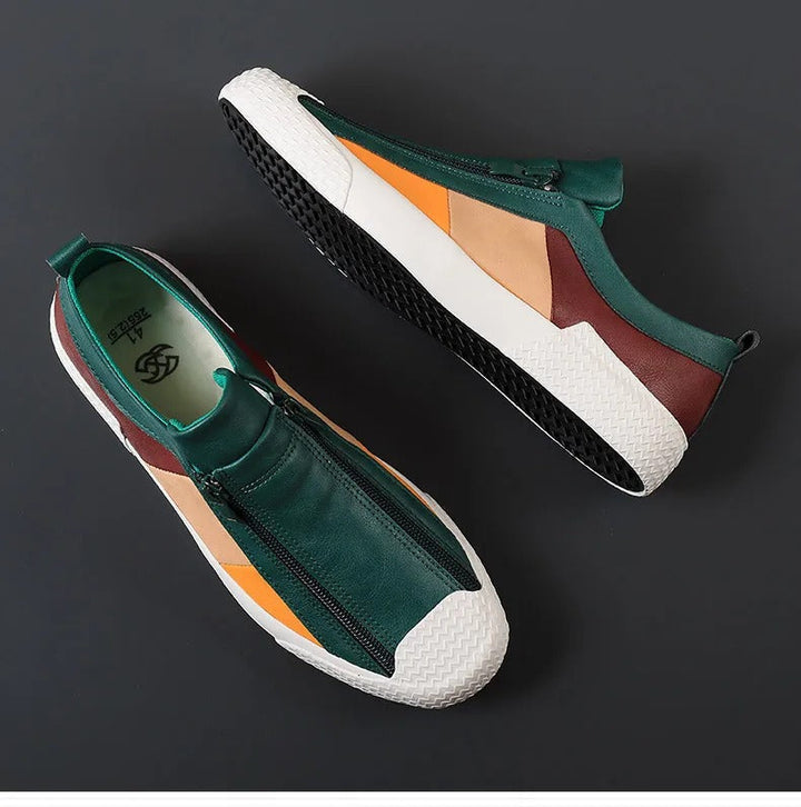 Men’s Casual Slip-On Sneakers with Zipper