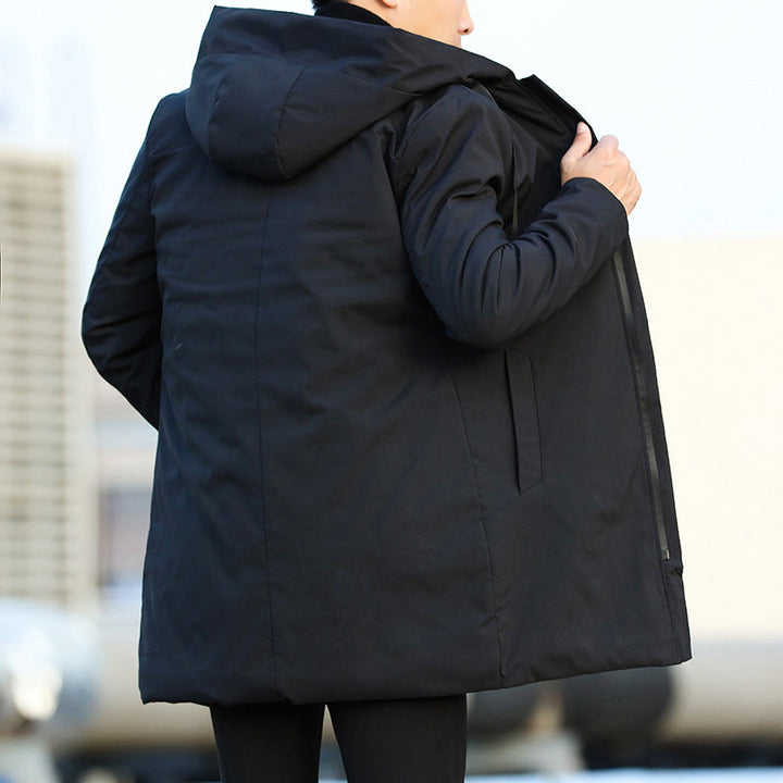 Men’s Quilted Lined Mid-Length Insulated Winter Coat