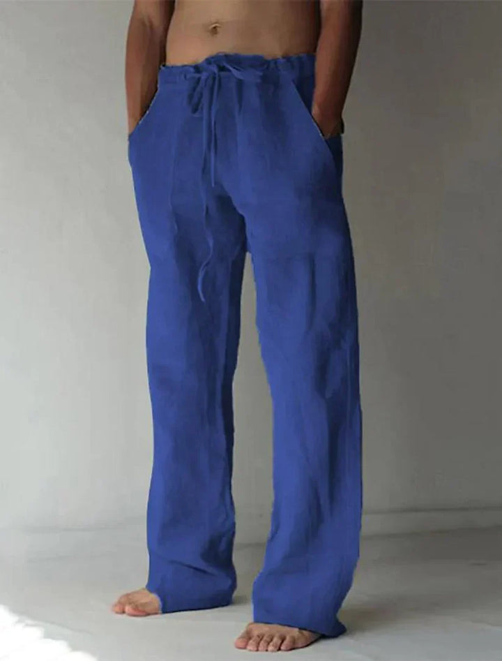 Men’s Lightweight Linen Drawstring Trousers