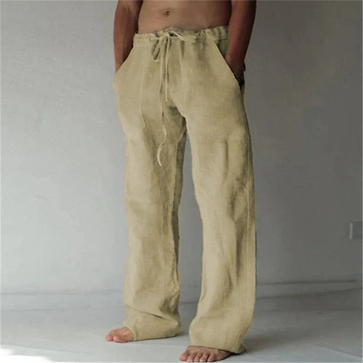 Men’s Lightweight Linen Drawstring Trousers
