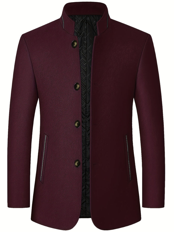 Men’s Slim Fit Winter Coat with Stand Collar