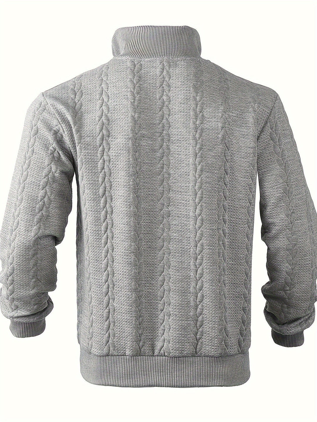 Men’s Cable Knit Quarter-Zip Sweater