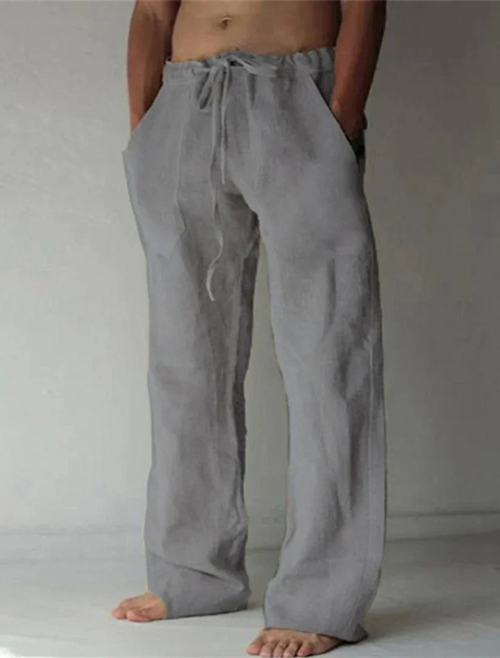 Men’s Lightweight Linen Drawstring Trousers
