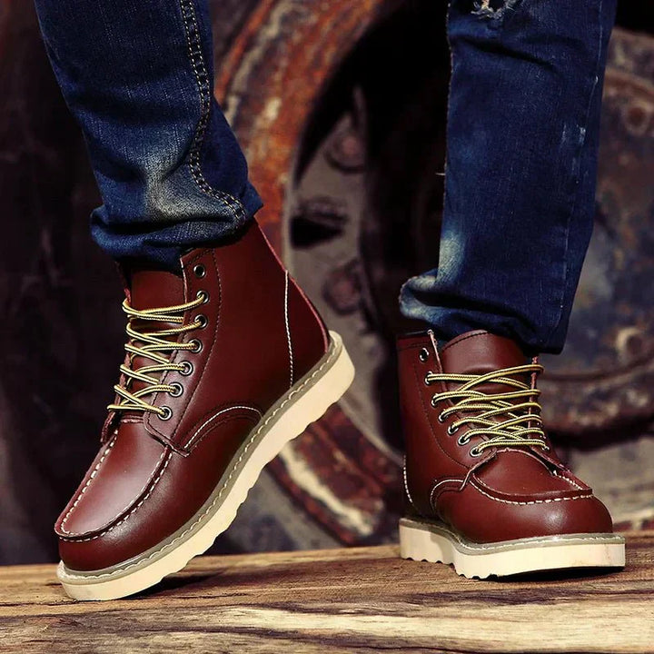 Men’s Sturdy Lace-Up Casual Work Boots