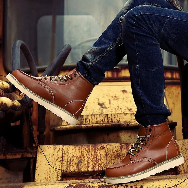 Men’s Sturdy Lace-Up Casual Work Boots