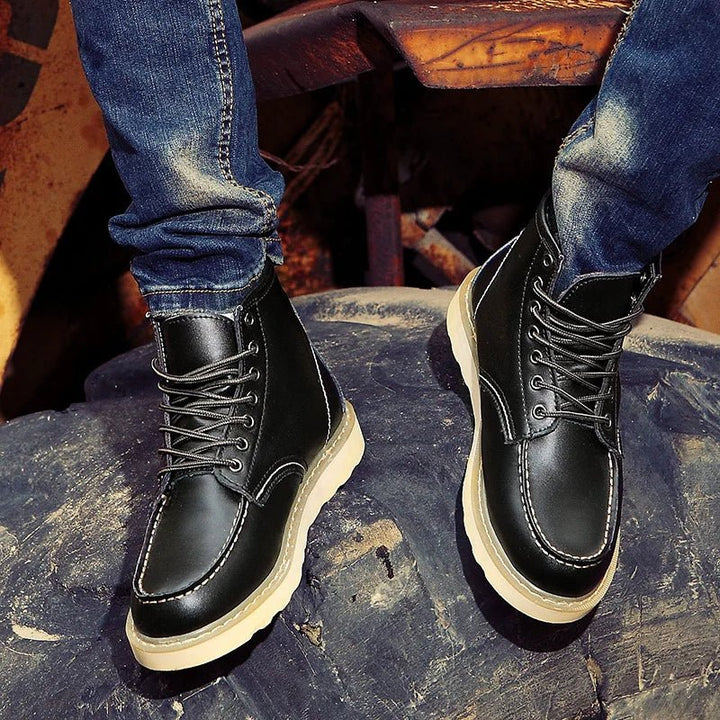 Men’s Sturdy Lace-Up Casual Work Boots