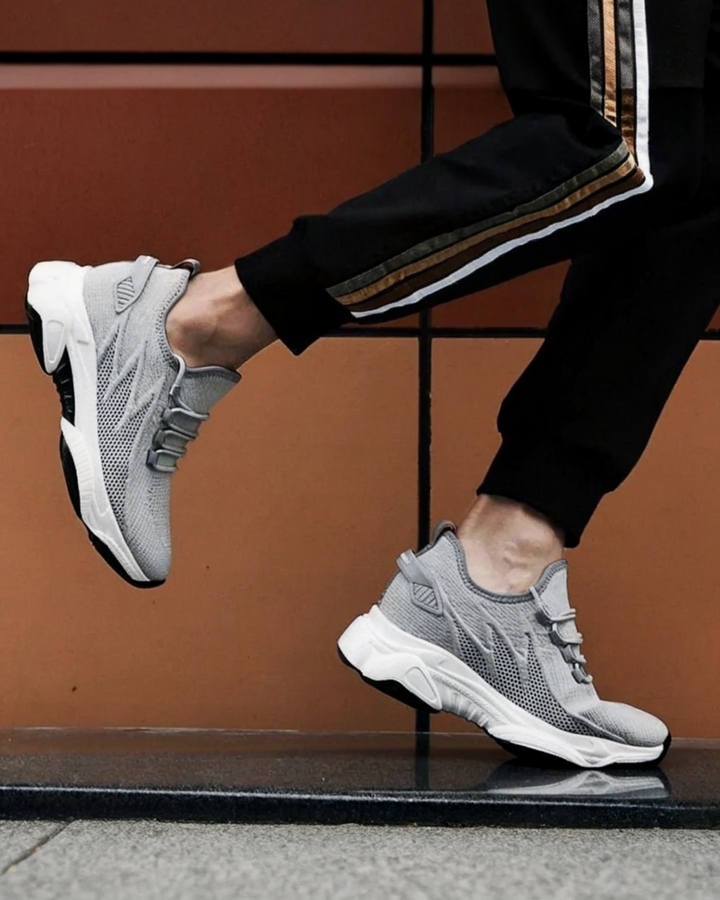 Men's Breathable Knit Sneakers with Height Boost