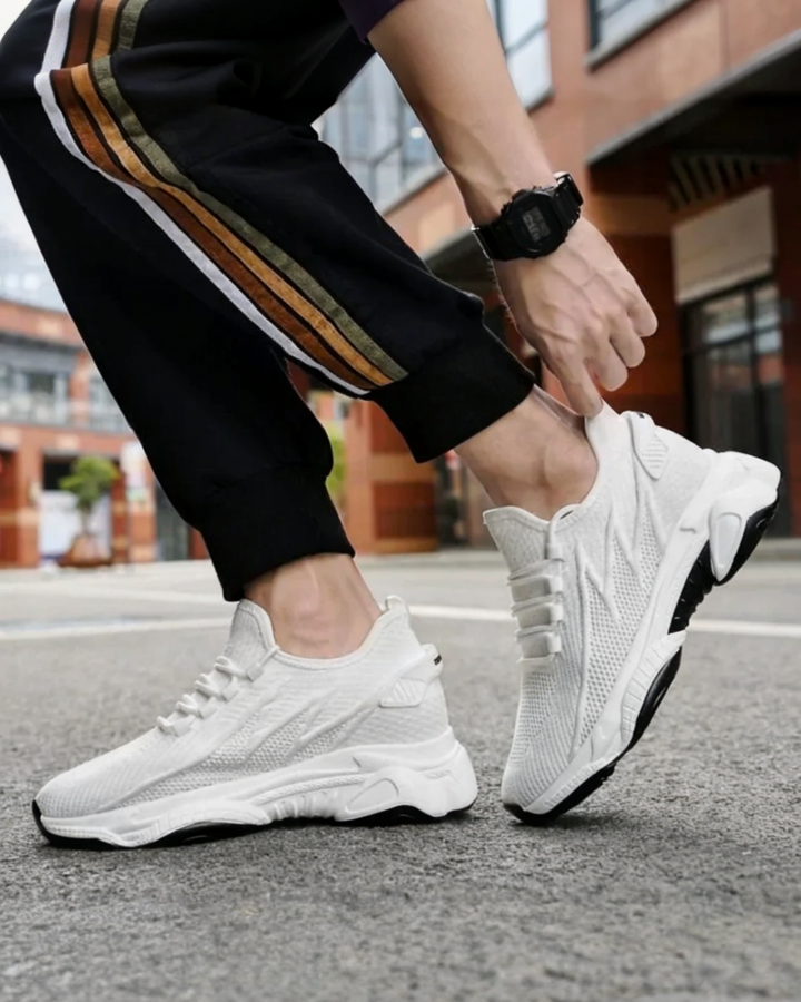 Men's Breathable Knit Sneakers with Height Boost