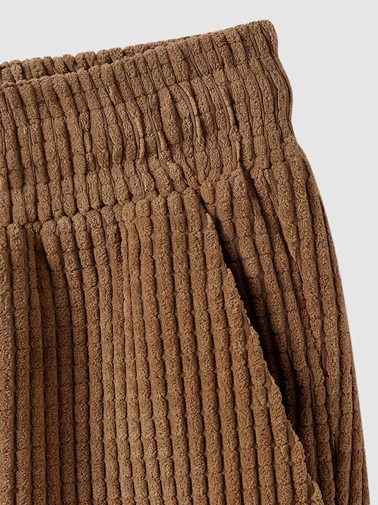 Men’s Corduroy Summer Shirt & Shorts Set