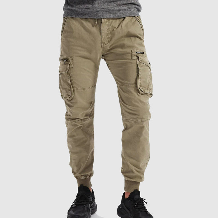 Men’s Cargo Jogger Pants with Elastic Ankle Cuffs