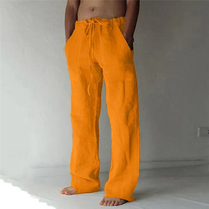 Men’s Lightweight Linen Drawstring Trousers