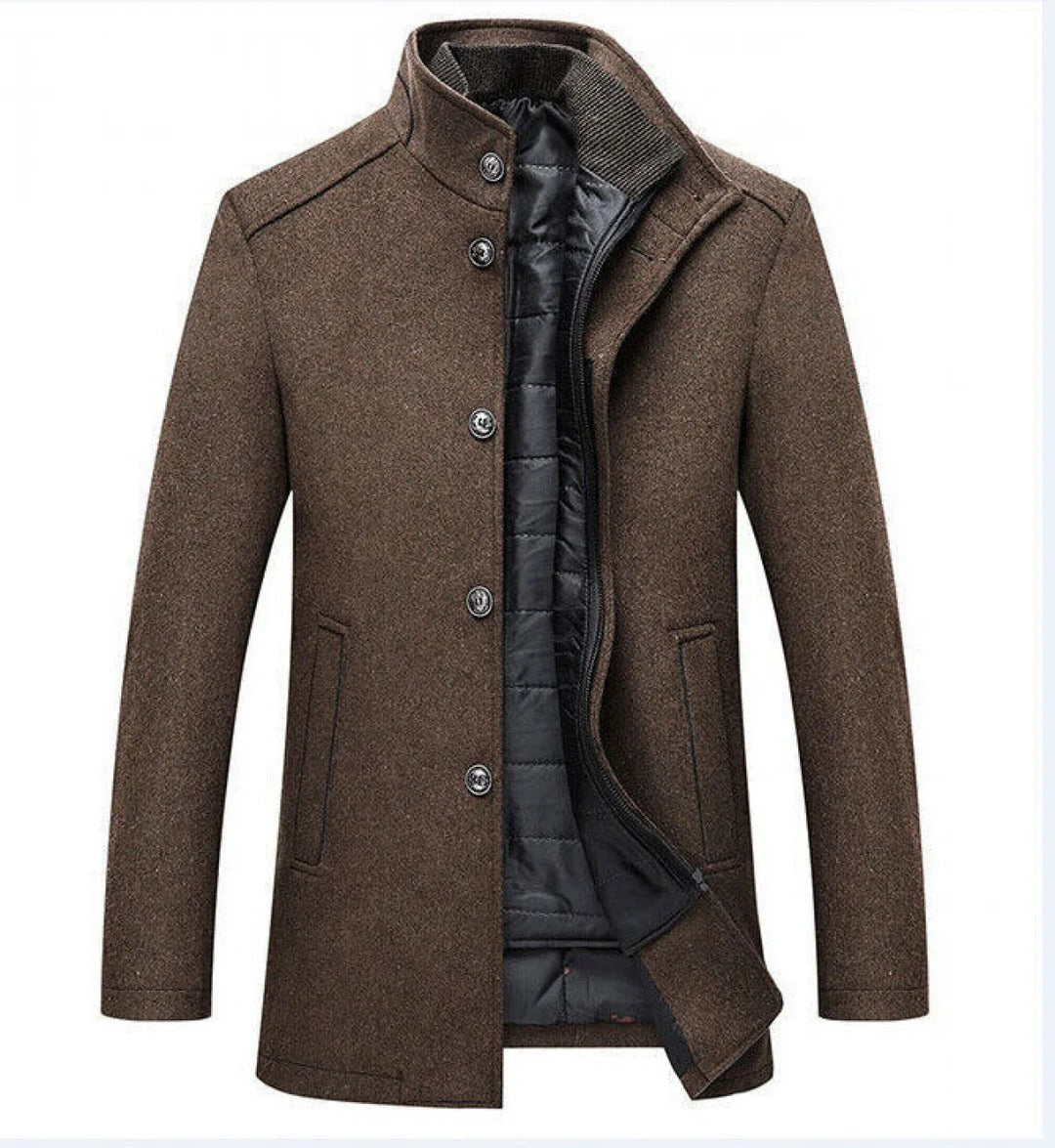 Men’s Insulated Stand Collar Overcoat
