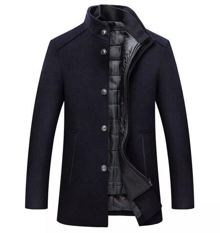 Men’s Insulated Stand Collar Overcoat