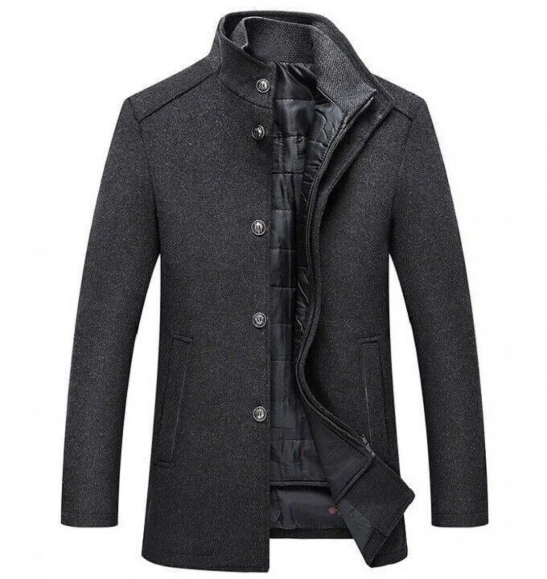 Men’s Insulated Stand Collar Overcoat