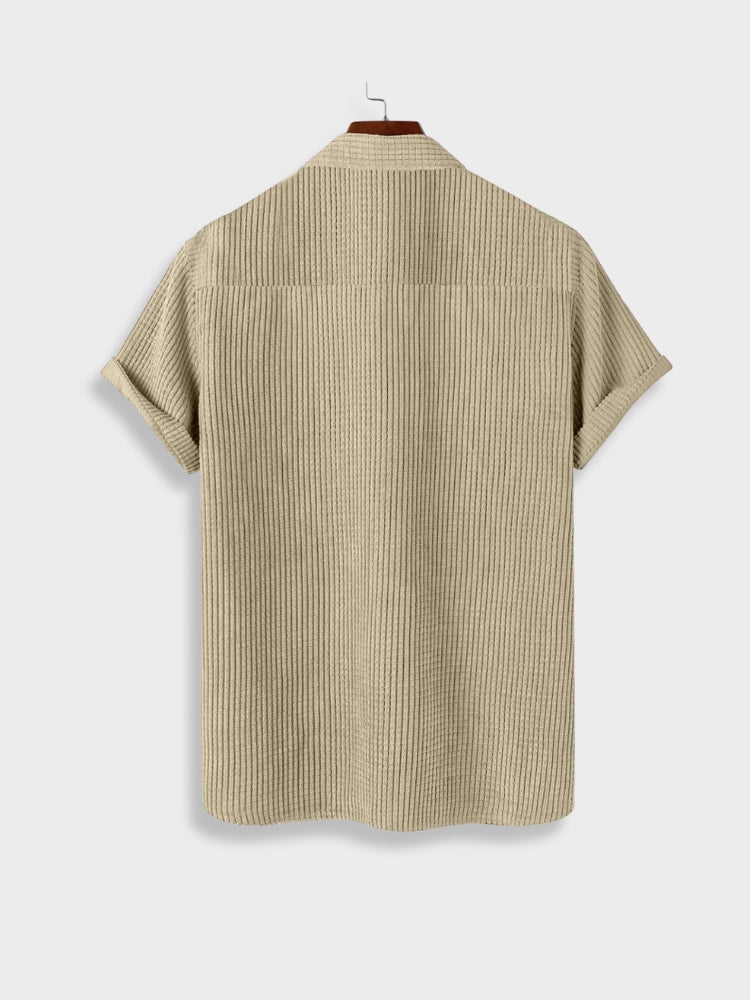 Men’s Corduroy Summer Shirt & Shorts Set