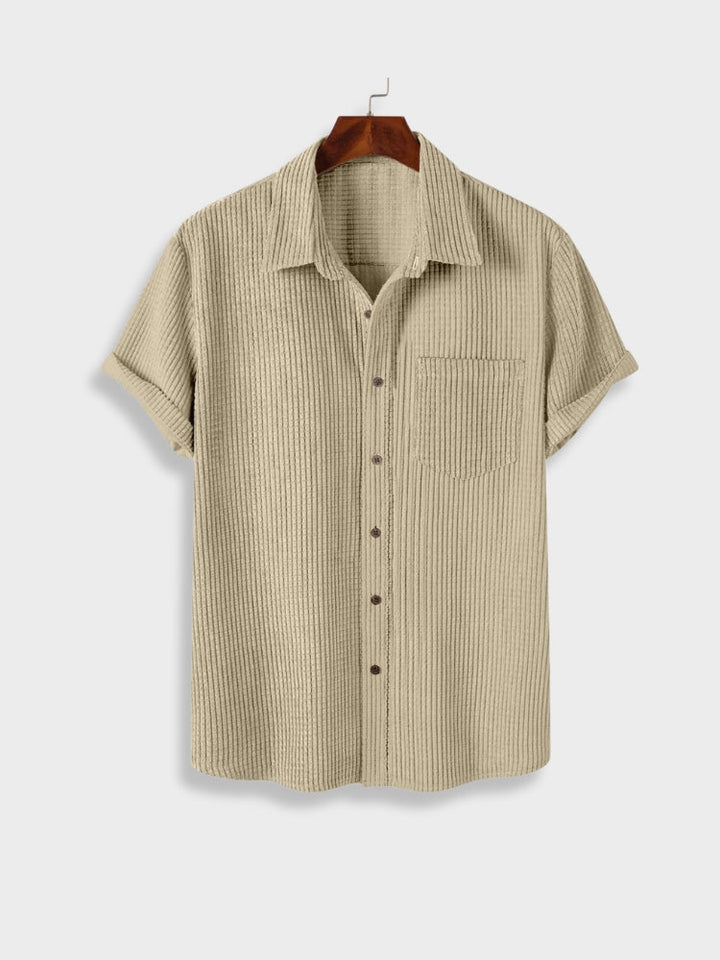 Men’s Corduroy Summer Shirt & Shorts Set