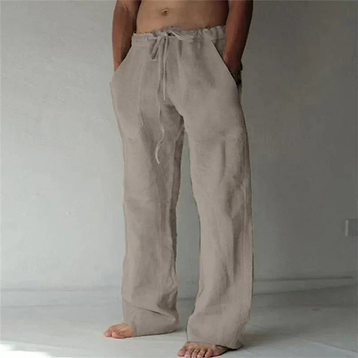 Men’s Lightweight Linen Drawstring Trousers