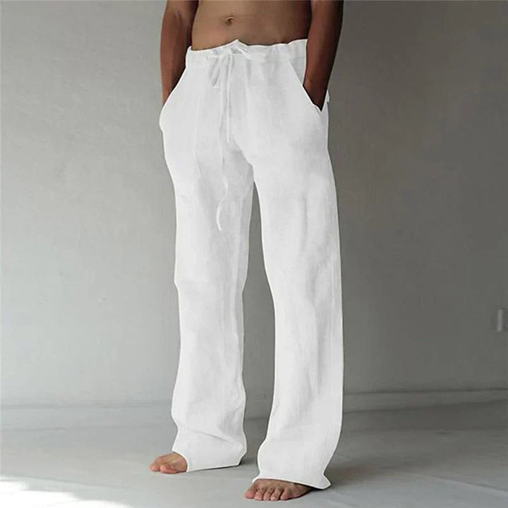Men’s Lightweight Linen Drawstring Trousers